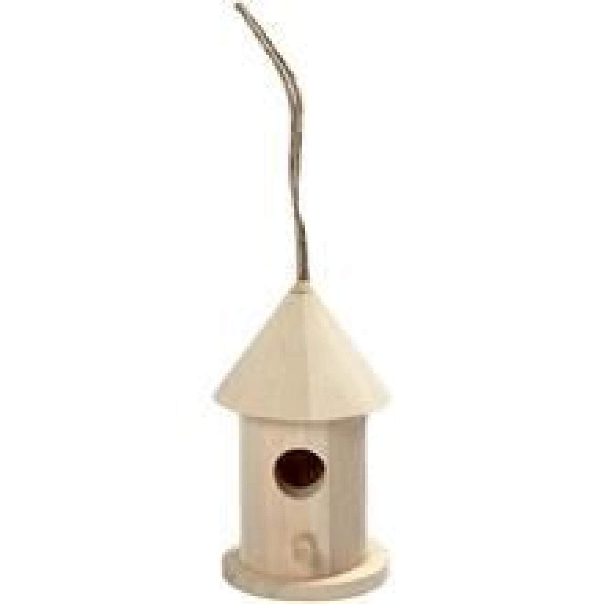 Wooden Round Bird House H 8 cm, D 4,5 cm