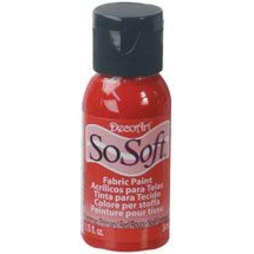 DecoArt SoSoft Fabric Paint - Christmas Red