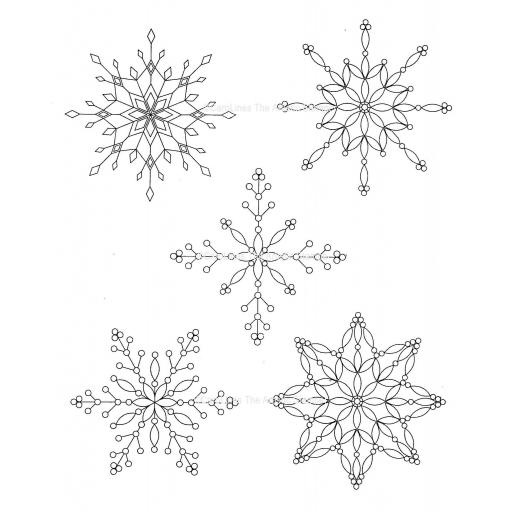 Jewelled Snowflakes & Ornaments C396 © CaroLines (cut out and mounted on cling cushioning)