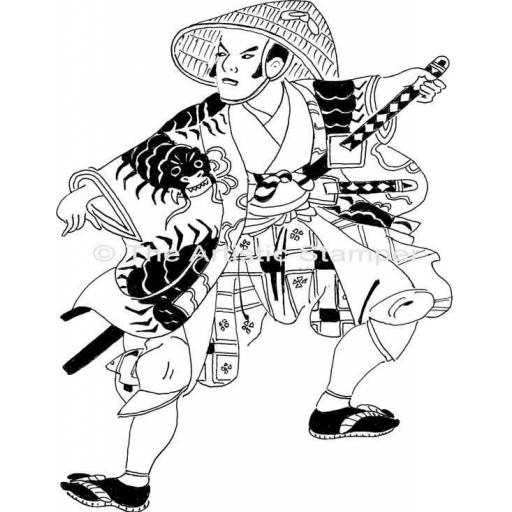 Samurai (cut out and mounted on cling cushioning)