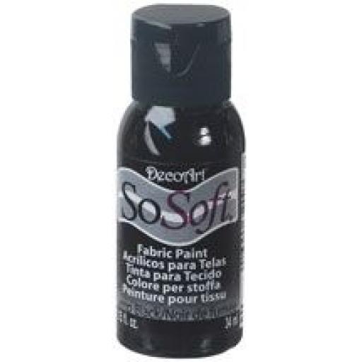 DecoArt SoSoft Fabric Paint - lamp Black