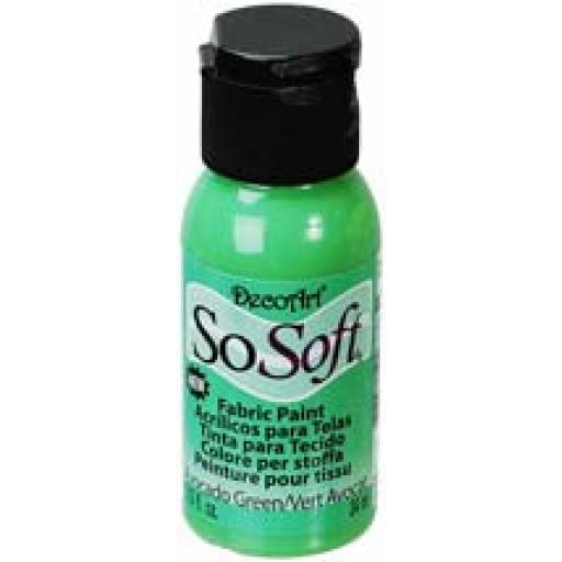 DecoArt SoSoft Fabric Paint - Bright Avocado