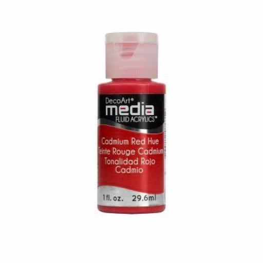 DecoArt Media Fluid Acrylic- Cadmium Red Hue