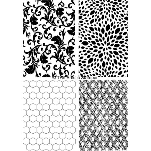 MIni Backgrounds # 3 size A6 ( cut and mounted on cling cushioning )