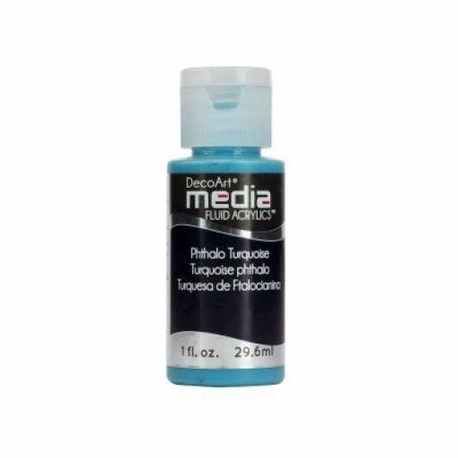 DecoArt Media Fluid Acrylic - Phthalo Turquoise