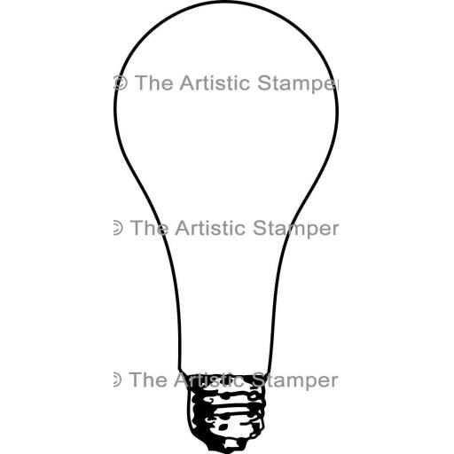 Large Light bulb size 115 mm x 57 mm (cut out and mounted on cling cushioning)