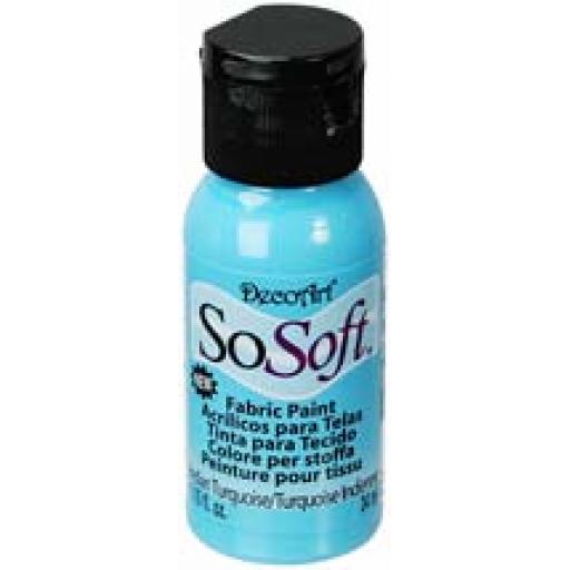 DecoArt SoSoft Fabric Paint - Indian Turquoise