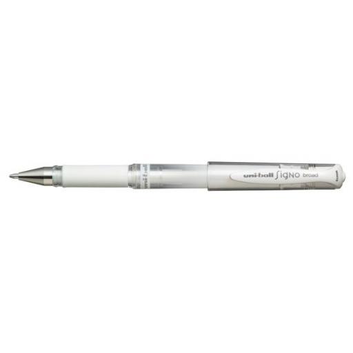Uniball Signo Broad White Metallic pen- UM-153