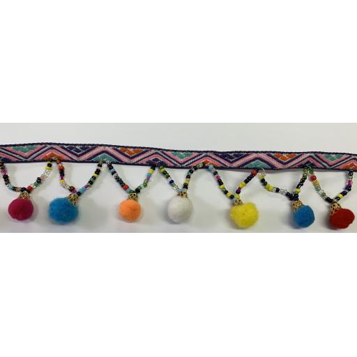 Multicoloured Tassel Ribbon x 1 metre