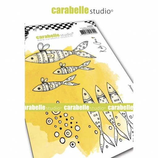Carabelle Studio • Kate Crane Cling stamp A6 keep swimming