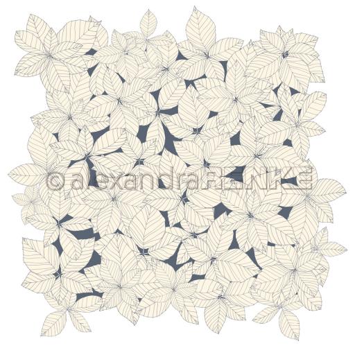 alexandraRENKE -Design paper 'Autumn leaves on slate grey' 10.1981