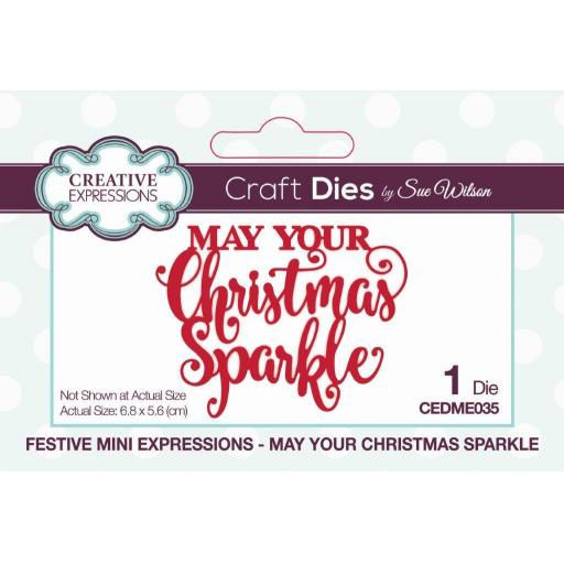 Creative Expressions Sue Wilson Festive Mini Expressions May Your Christmas Sparkle Craft Die
