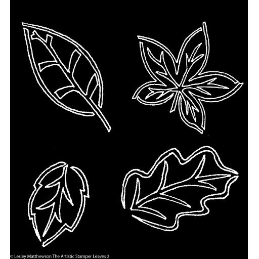 The Artistic Stamper Leaves Stencil 6" x 6" © Lesley Matthewson