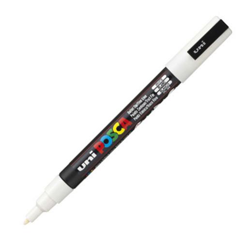 Uni POSCA Marker Pen PC-3M Fine - White