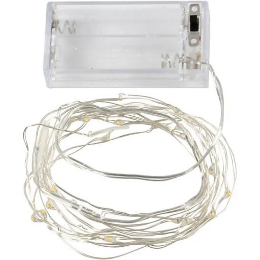 LED String of Lights, L: 3,15 m, silver, 1 pc