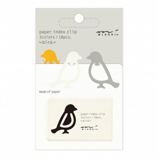 Midori Index Clip Birds x 18 pieces