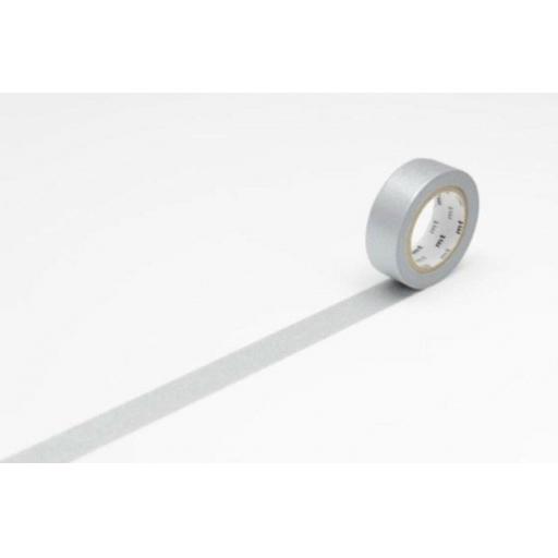 Silver Washi Masking Tape - 1 roll 15mm x 10m