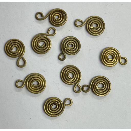 Metal Coiled Wire Embellishments x 10