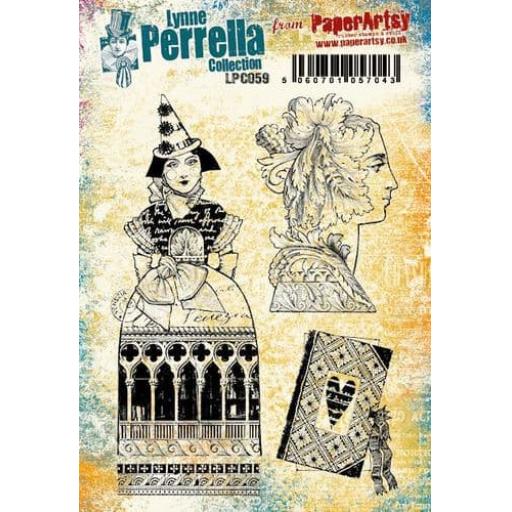PaperArtsy - Lynne Perrella LPC059 (A5 set, cling-foam trimmed)