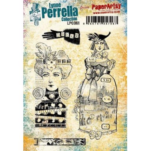 PaperArtsy - Lynne Perrella LPC061 (A5 set, cling-foam trimmed)