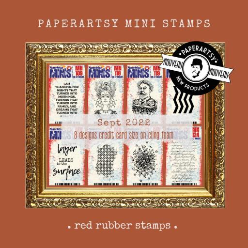 PaperArtsy - Ink and The Dog Complete Collection September x 8 mini stamps