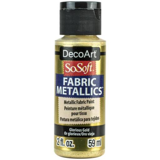 DecoArt SoSoft Fabric Paint - Glorious Gold 59ml