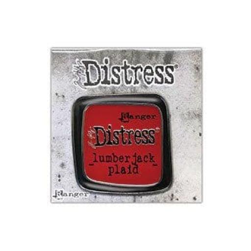Ranger-Tim Holtz Distress® Distress- Lumberjack Plaid -Distress Enamel Pin -