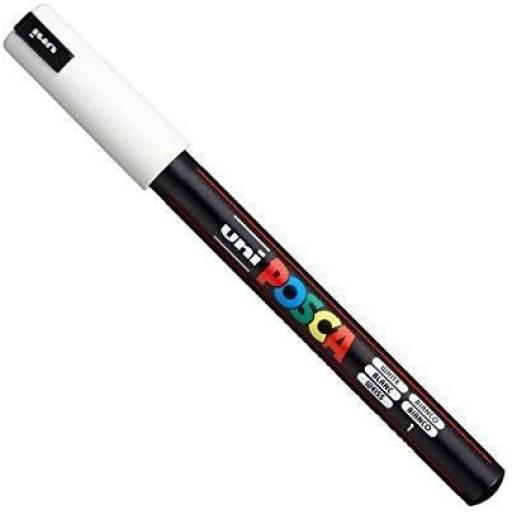 Uni POSCA Marker Pen PC-1MR Ultra-Fine - White