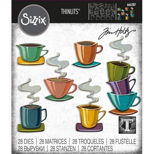 Sizzix Thinlits Die Set 28PK - Papercut Café by Tim Holtz PRE ORDER SHIPPING JANUARY 1ST 2023