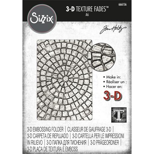 Sizzix 3-D Texture Fades Embossing Folder - Mosaic by Tim Holtz PRE OPRDER SHIPPING JANUARY 1ST 2023