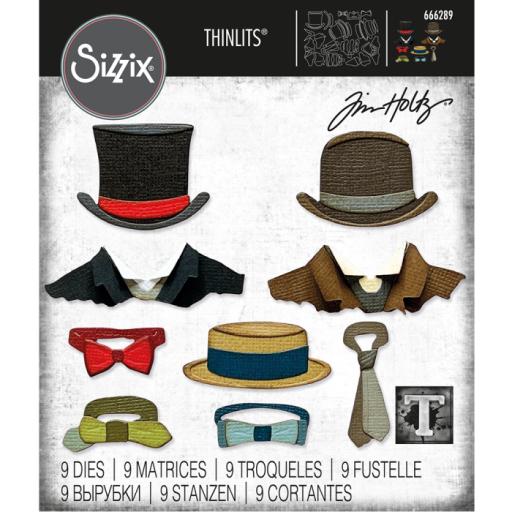 Sizzix Thinlits Die Set 9PK - Tailored by Tim Holtz PRE ORDER SHIPPING JANUARY 1ST 2023