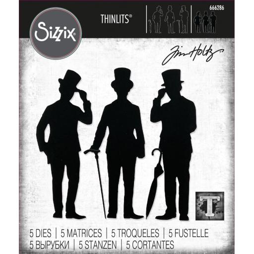 Sizzix Thinlits Die Set 5PK - Gentlemen by Tim Holtz PRE ORDER SHIPPING JANUARY 1ST 2023