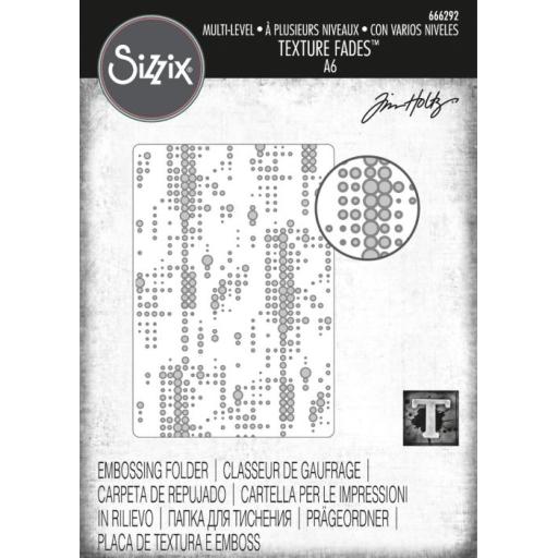Sizzix Multi-Level Texture Fades Embossing Folder - Dotted by Tim Holtz PRE ORDER SHIPPING JANUARY 1ST 2023