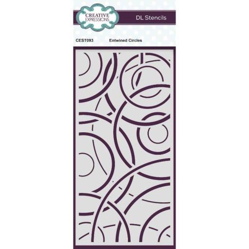 Creative Expressions Entwined Circles DL Stencil 4 in x 8 in (10.0 x 20.3 cm)