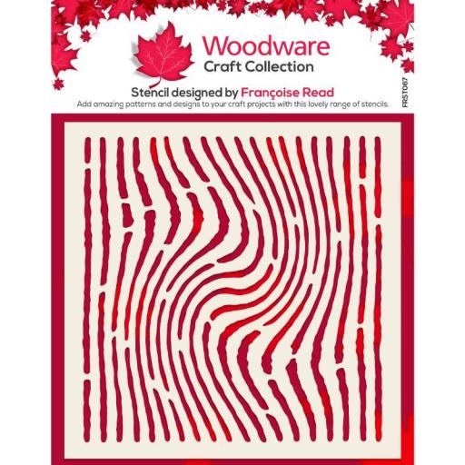 Woodware Worn Lines 6 in x 6 in Stencil