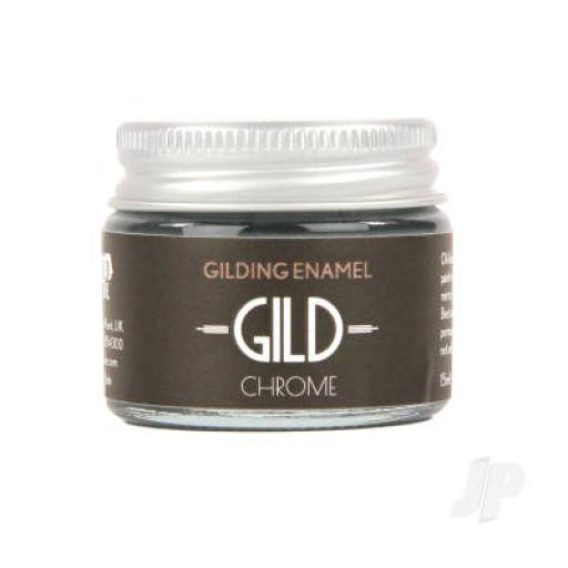 GILD Acrylic Gilding Enamel Paint - Chrome (15ml jar)