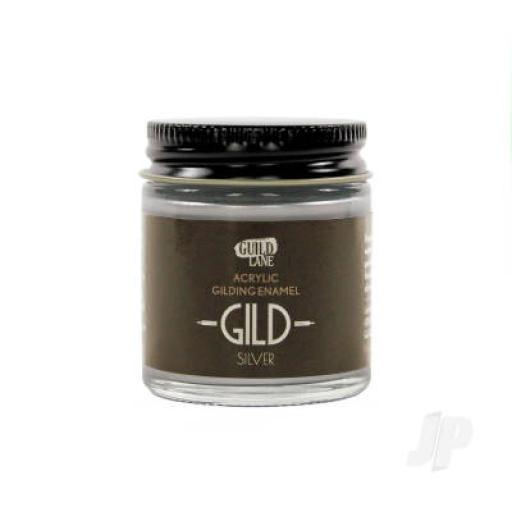 GILD Acrylic Gilding Enamel Paint - Silver (30ml jar)