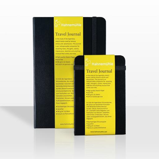 Hahnemuhle - Travel Journal 9x14cm Portrait x 62 Sheets/124 Pages ( Black Cover)
