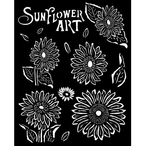 Stamperia - 20 x 25cm Thick Stencil Sunflower Art Sunflowers
