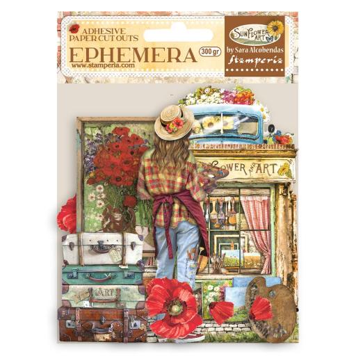 Stamperia - Ephemera Sunflower Art Elements And Poppies