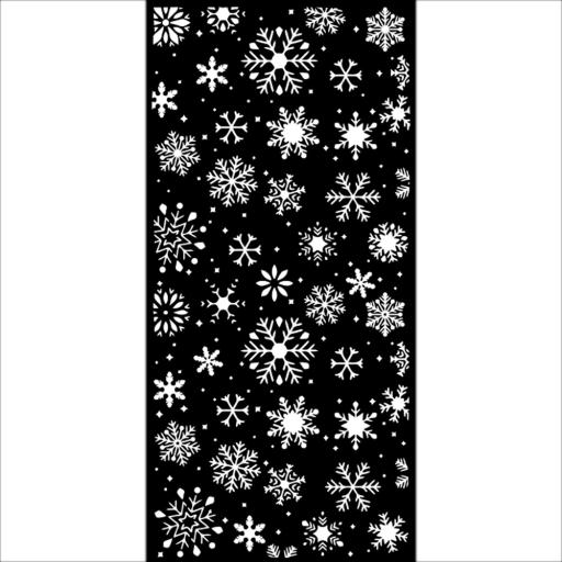 Stamperia 12 x 25cm Thick Stencil Snowflakes (KSTDL82)