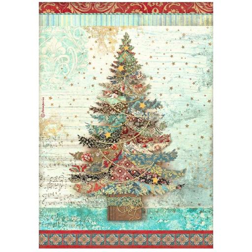 Stamperia - Christmas Greetings - Rice Paper Christmas Greetings Tree( DFSA4792)