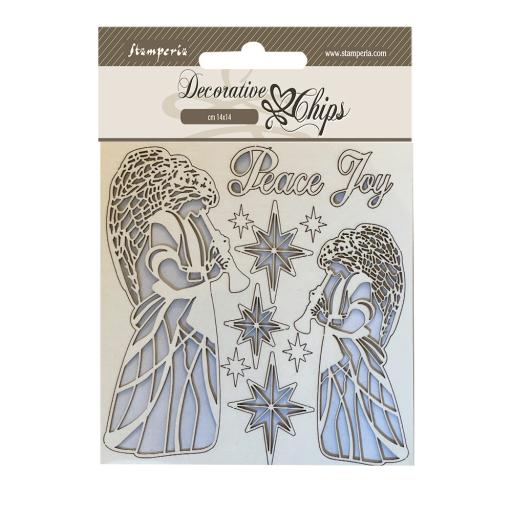 Stamperia - 14×14 cm Decorative Chips Angels (SCB176)