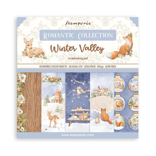 Stamperia - Scrapbooking Pad 10 sheets 30.5 x30.5 (12 x 12 ) Winter Valley (SBBL139)