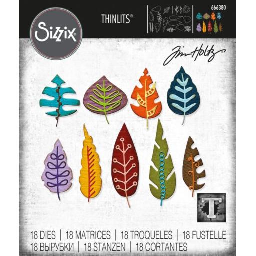 Sizzix Thinlits Die Set 18PK - Artsy Leaves by Tim Holtz