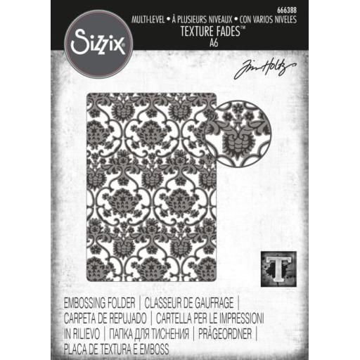 Sizzix Multi-Level Texture Fades Embossing Folder - Tapestry by Tim Holtz