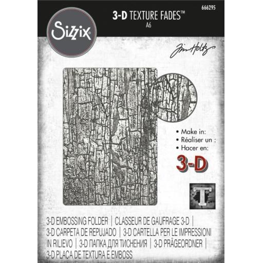 Sizzix Multi-Level Texture Fades Embossing Folder - Cracked by Tim Holtz