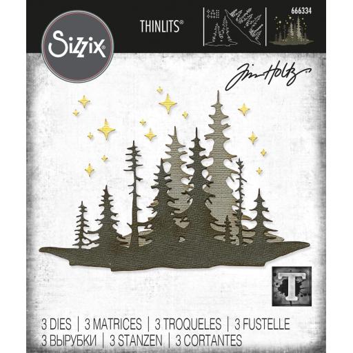 Sizzix Thinlits Die Set 3PK - Forest Shadows by Tim Holtz PRE ORDER