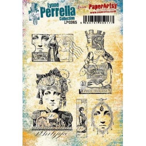PaperArtsy -  Lynne Perrella LPC065 (A5 set, cling-foam trimmed) PRE ORDER