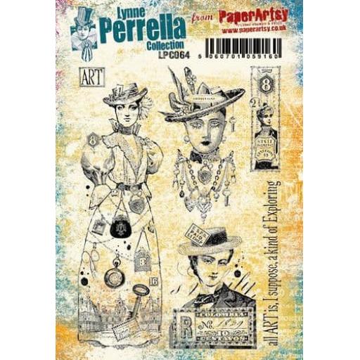 PaperArtsy -  Lynne Perrella LPC064 (A5 set, cling-foam trimmed)